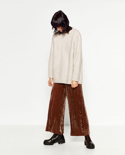 Donna Maxi Pullover Girocollo Sabbia Italia